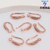 Pendientes de gancho para la oreja con microincrustaciones de circonita, envueltos en oro de 14 quilates que conservan el color, hechos a mano, accesorios de joyería al por mayor