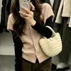 Estilo Coreano Chique Atmosfera Vermelha Cardigan Colete de Manga Curta Design Feminino Redutor de Idade Emagrecedor Top Tendência