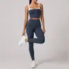 Conjunto Deportivo de Nuevo Verano Transfronterizo para Fitness y Yoga, Secado Rápido para Correr, Cintura Alta, Levanta Glúteos y Moldea el Cuerpo