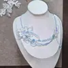 Colar de Contas com Design de Nicho Flor de Íris Novo da Primavera, Design de Nicho Doce e Suave, Corrente de Clavícula de Alta Qualidade