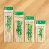 Espetos Descartáveis de Bambu para Espetinhos de Cordeiro, Espetos para Churrasco, Espetos para Frutas, Espetos para Hot Pot Picante, Espetos Redondos, Espetos de Bambu para Petiscos