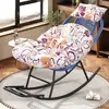 Mecedora persona perezosa siesta gratis y fácil mecedora persona perezosa puede acostarse dormir ocio silla de ratán de imitación individual reposapiés colorido mecedora
