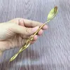 Colher de Comer de Aço Inoxidável Colher Criativa em Formato de Coração Nota Colher Dourada para Sobremesa Colher de Sopa para Casa Restaurante