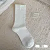 Meias Zhuji para Mulheres, Antibacterianas, Desodorantes, Amigáveis à Pele, Confortáveis Meias de Cano Médio, Tendência Anti-Pilling Meias Slouch de Bolinhas JK