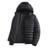 Chaqueta de Algodón con Capucha Gruesa de Invierno Nueva para Hombre, para Jóvenes y Adultos de Mediana Edad, Relleno de Plumón y Algodón, Tallas Grandes, Color Sólido, Ropa Exterior Casual
