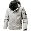 Nova Jaqueta de Outono Masculina para Exterior com Capuz à Prova de Vento e Impermeável Tendência Roupa de Trabalho Caminhada Alpinismo