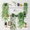 Amazon combinación de planta en maceta colgante eucalipto planta en maceta tira colgante bonsái decoración interior planta verde simulación planta en maceta