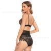 Ropa interior de boda transparente sin relleno sexy para mujeres europeas y americanas, conjunto de lencería sexy de malla para mujer