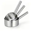 Cucharón de Agua de Acero Inoxidable 304 Multifuncional para Cocina, Cucharón para Gachas y Sopa, Mango Largo Redondo, Fondo Plano, Acero Inoxidable Espesado No Magnético, Cubo para Agua