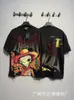Comércio Exterior Atacado Moda Americana Emoção Mista Polvo Alienígena Strass Anjo Manga Curta Casal Estampa Total Camiseta