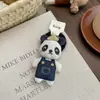 Faixa de Cabelo Estéreo de Coelho e Urso de Desenho Animado Fofo de Inverno Preenchida com Algodão Acessórios de Cabelo para Crianças Faixa de Cabeça Elástica Alta para Rabo de Cavalo Elástico de Borracha