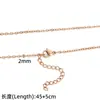 Cadena base de acero inoxidable de 45 5 cm, cadena de moda para hombres y mujeres, cadena de onda de agua, cadena de labios, collar colgante, accesorios de moda