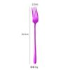 Cross-border Amazon 304 aço inoxidável coreano estilo garfo de titânio chapeado Creative Western Food Long Handle Spoon colher de café sobremesa Spoon garfo