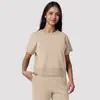 Ropa Deportiva de Exterior para Mujer de Secado Rápido, Holgada y Transpirable, con Mangas Cortas en T, Estilo Europeo y Americano, Nueva para Adelgazar, Yoga, Fitness