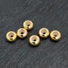 Cuentas de cobre electrochapado para manualidades, cuentas sueltas para abalorios, cuentas planas de ábaco, accesorios para joyería, anillo de goma incorporado ajustable, cuentas de posicionamiento