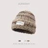 2025 Nuevo Gorro de Invierno Gorro Cálido Mismo Estilo que Celebridad de Internet Gorro de Felpa Patrón Coreano Gorro Cálido de Felpa para Exteriores para Mujeres