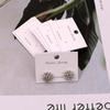 3.5*5cm blanco cartón para aretes gancho tarjeta para aretes puede colgar aretes embalaje tarjeta repujada tarjeta plata 925 tarjeta gruesa