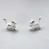 Prata 999 3D prata dura gato orgulhoso gatinho mão DIY acessórios acessórios para pulseira acessórios de contas acessórios de prata