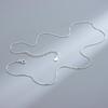 Collar de Plata Esterlina S925 para Mujer Sin Colgante Cadena Lisa Cadena Sencilla Cadena de Caja DIY Versátil Cadena para Clavícula Diseño de Lujo Accesible