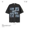 Camiseta de Manga Curta de Algodão Puro Pesado 250g com Estampa de Personagem Retrô Americano para Homens e Mulheres Verão Solta Marca da Moda Transfronteiriça Atacado