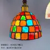 Cubierta de Vidrio de Concha Marina Iridiscente DIY Cubierta de Lámpara Colgante para Restaurante Estilo Pastoral Nuevo Dormitorio Mesa de Comedor Barra de Bar Casquillo E27