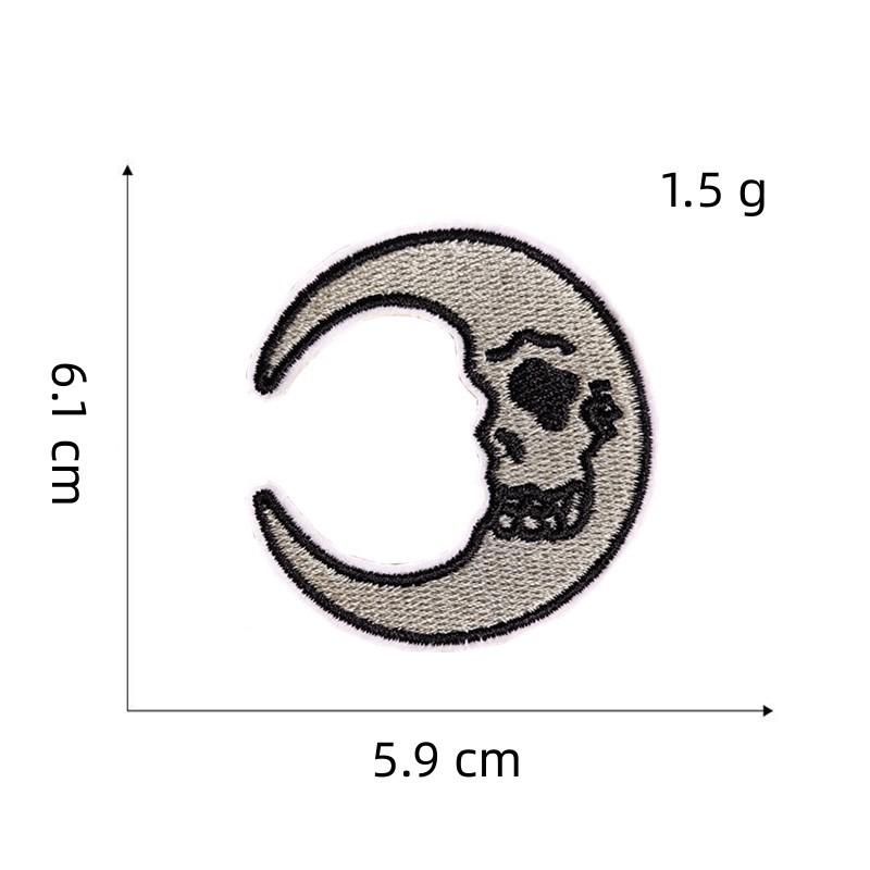 朋克风骷髅头布贴6#