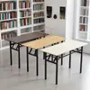 Mesa plegable duradera mesa de entrenamiento escritorio de aula escritorio simple mesa de exhibición mesa de comedor de cantina mesa de conferencias mesa engrosada