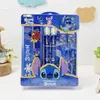 Set de Artículos Escolares Periféricos de Animación de Dibujos Animados, Set de Papelería Infantil, Caja de Regalo, Portalápices de Stitch, Combinación de Platos Triangulares