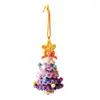 Adornos de Árbol de Navidad Tejidos, Carrillones de Viento Navideños de Hilo Transfronterizos, Pequeñas Decoraciones de Ganchillo, Decoraciones Navideñas, Noel