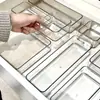 Divisor de Gaveta Caixa Organizadora Embutida Papelaria Acrílico Transparente Mesa Cosméticos Diversos Armazenamento Organização Estilo Muji