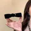 Pinza de Plátano con Lazo de Terciopelo Retro Pinza para el Cabello de Lujo Ligero para Mujer 2025 Nuevo Otoño e Invierno Clip Vertical para Media Coleta Accesorios para el Cabello