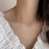 Colar Fan Zhiqiao Prata Esterlina 925 Coreana Feminino Corrente de Contas de Oliva Simples Versátil Colar Liso de Prata