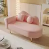 Chaise longa com armazenamento atualizada para espaços pequenos, poltrona reclinável estilo europeu para quarto, área de descanso de mini loja de roupas, chaise de um lugar