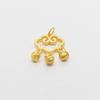 Conector de Pingente de Quatro Furos com Padrão de Nuvem Oca Galvanizado Acessórios para Tecelagem de Joias DIY Colar Joias Novo Estilo Chinês
