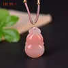 Flor de Melocotón Natural Donut Relleno Manzana Nube Auspiciosa Candado Colgante de Jade Anillo de Paz Colgante Suministro en Vivo Suministro de Comercio Exterior