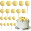Decoração de Bolo com Bolas de Espuma Coloridas Inserção de Bolas Pérola Chá de Bebê Aniversário Festa de Casamento Inserção para Cupcake