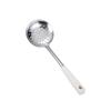 Pala al por mayor pala para saltear mango de trigo espátula de acero inoxidable cuchara para sopa pala para freír colador de cocina suministros de utensilios de cocina antiquemaduras