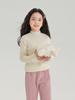 Momojia Otoño e Invierno 2024 Nuevo Suéter con Cuello de Encaje Medio Alto para Niñas Camiseta Suave Anti-Pilling para Capa Base Infantil