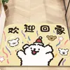 Felpudo de bienvenida de cachorro de dibujos animados, alfombrilla de entrada, alfombrilla de pasillo, antideslizante, resistente a la suciedad, fácil de limpiar, alfombra lavable, alfombra absorbente