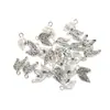 Pingente Folha Dupla Vintage Acessórios de Joia DIY Liga Conector de Pulseira Colar Pingente Venda Quente Transfronteiriça
