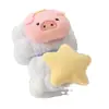 Cara de cerdito estrella linda lavarse la cara impermeable a prueba de humedad pulsera artifacto banda para el pelo de felpa máscara de maquillaje para lavar