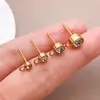 Pendientes de Acero Inoxidable Chapados en Oro con Forma de Taza de Coche y Pedrería Colgante, Accesorios para Pendientes Hechos a Mano DIY