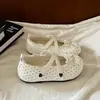 En stock Bailarinas de Boca Baja con Lazo de Lunares para Mujer 2026 Verano Nuevos Mary Janes Planos Franceses Retro