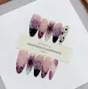 Daiyueda Unhas Vestíveis Puras Feitas à Mão Outono e Inverno Novo B338 Totalmente Pintadas à Mão Esculpidas Elegantes Estilo Exportação Adesivos de Nail Art