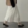 Falda blanca de línea A bordada Rixo Rane francesa de lujo ligero, elegante y etérea, falda larga estilizada y elegante
