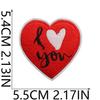 Amor Día de San Valentín Decorativo Bordado Tela Adhesivo Rojo Amor Amor Parche Te Amo Pareja Computadora Bordado Adhesivo