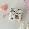 Bolsa para Lipstick Tulipán de Alta Apariencia Estilo Coreano, Bolsa de Almacenamiento Portátil de Toallas Sanitarias Lindas de Dibujos Animados para Estudiantes, Bolsa de Maquillaje Pequeña