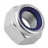 Aço Inoxidável 304 Nylon Porca Anti-afrouxamento Rosca Fina Antiderrapante Travante Porca Sextavada Parafuso Autotravante Tampa m8m10m20