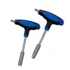 Llave de vaso de doble cabeza hexagonal interior Desmontable 6.35 Junta Varilla para Brocas de Viento Tipo vaso Destornillador en T
