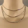 Estilo Coreano Fresco e Doce Elegante Estilo Hyun-Ah Colorida Corrente de Strass em Uma Fileira Multi-Camadas Corrente Clavicular Joias Europeias e Americanas